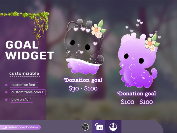 Bloodworm Nature Insects Liquid Filling Goal Widget