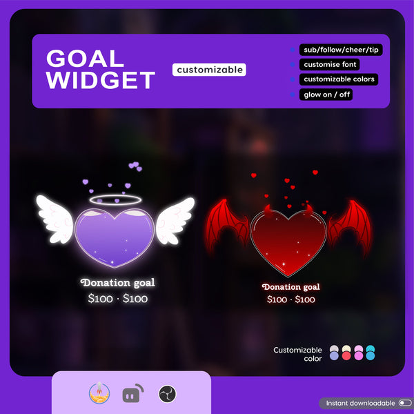 Halloween Devil & Angel Goal Widget