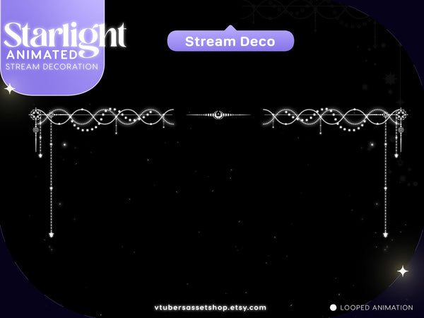 Celestial Star Animated Stream Decoration: Cozy Fairy Lights (Digital Download)