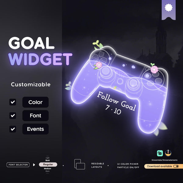 Gamer Console Goal Widget: Customizable Stream Overlay (Digital Download)