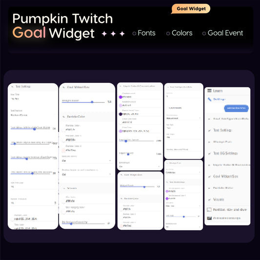 Pumpkin Goal Widget | Twitch Streamlabs StreamElements Halloween Animated Sub Goal Tracker | VTuber Streamer