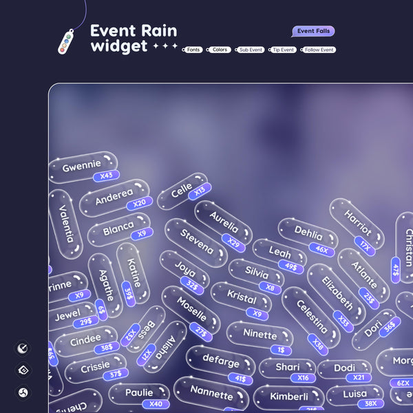 Animated Sub Event Rain Widget for Twitch Streamers (Digital Download)