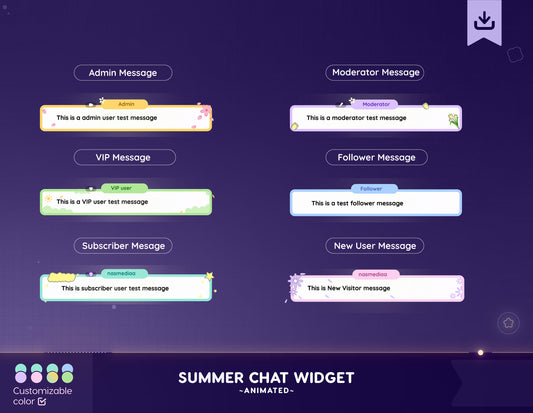 Warm Glow Summer: Chat Widget • Chat Widget • Goal Widget