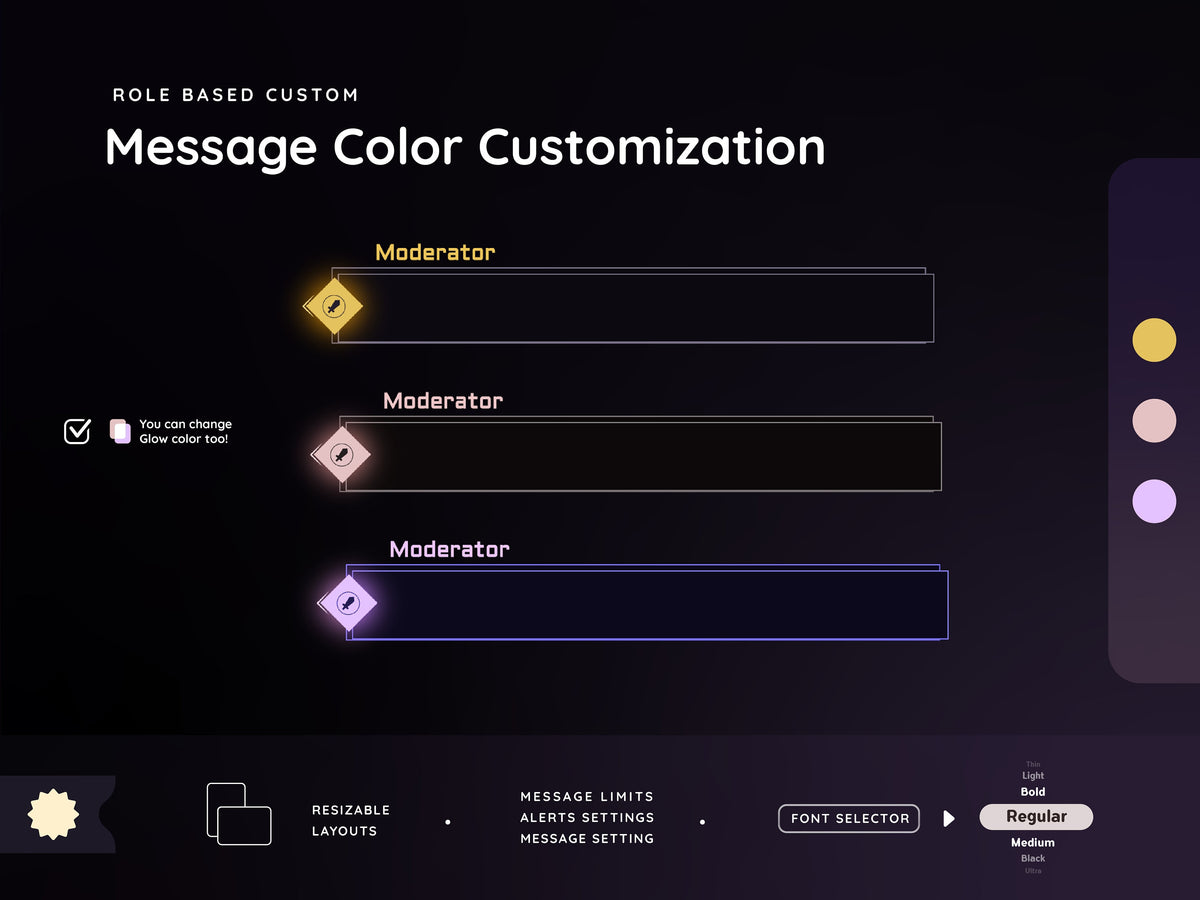 Customizable Gradient Icon Chat Widget for StreamElements (Digital Download)