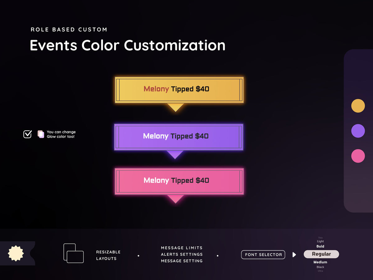 Customizable Gradient Icon Chat Widget for StreamElements (Digital Download)