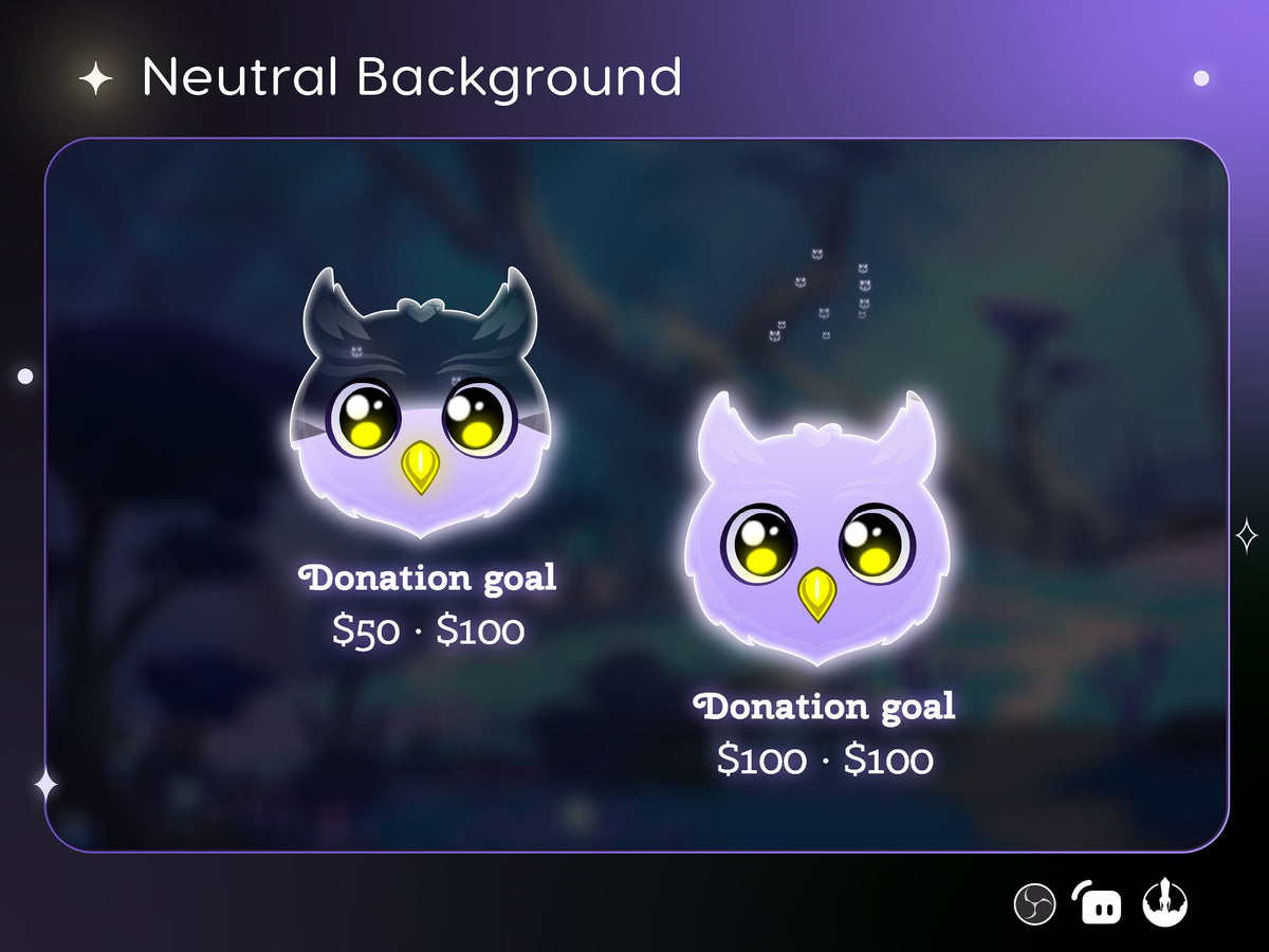 Owl Liquid Filling Goal Widget | Twitch Streamlabs, TikTok Studio, and Streamelements.