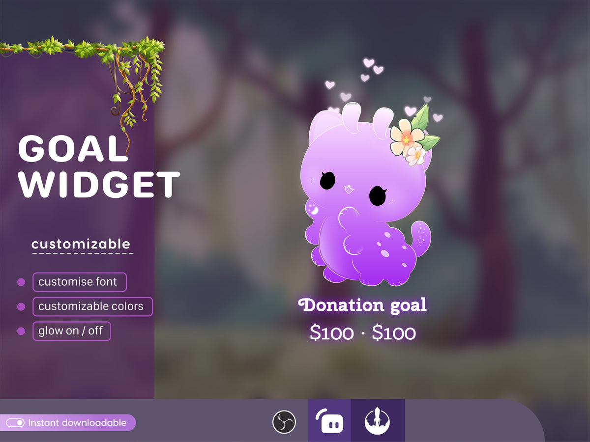 Bloodworm Nature Insects Liquid Filling Goal Widget