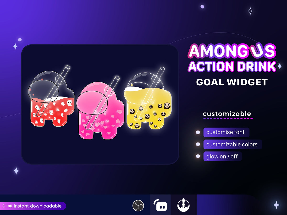 Among Us Goal Widget: Customizable Stream Overlay (Digital Download)