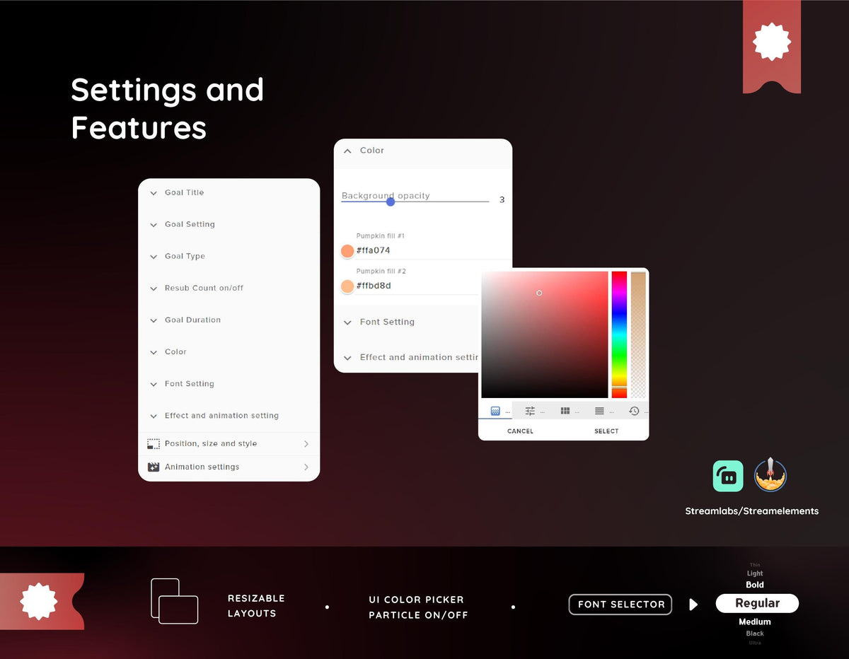 Cute Cat Pumpkin Goal Widget | Streamlabs, Streamelements