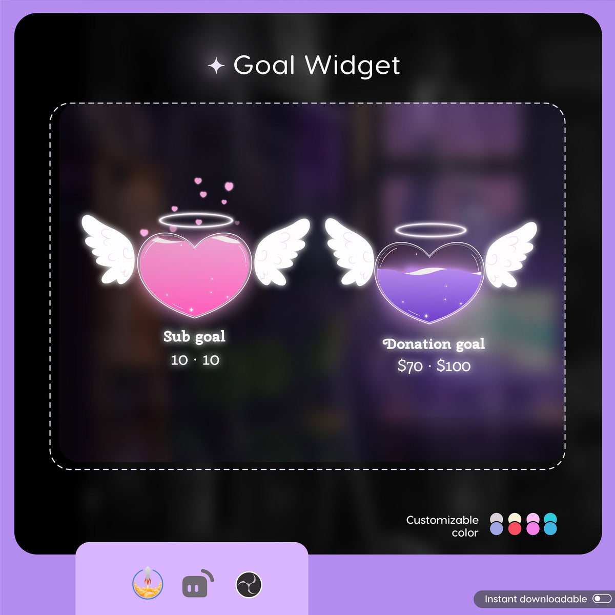 Halloween Devil & Angel Goal Widget