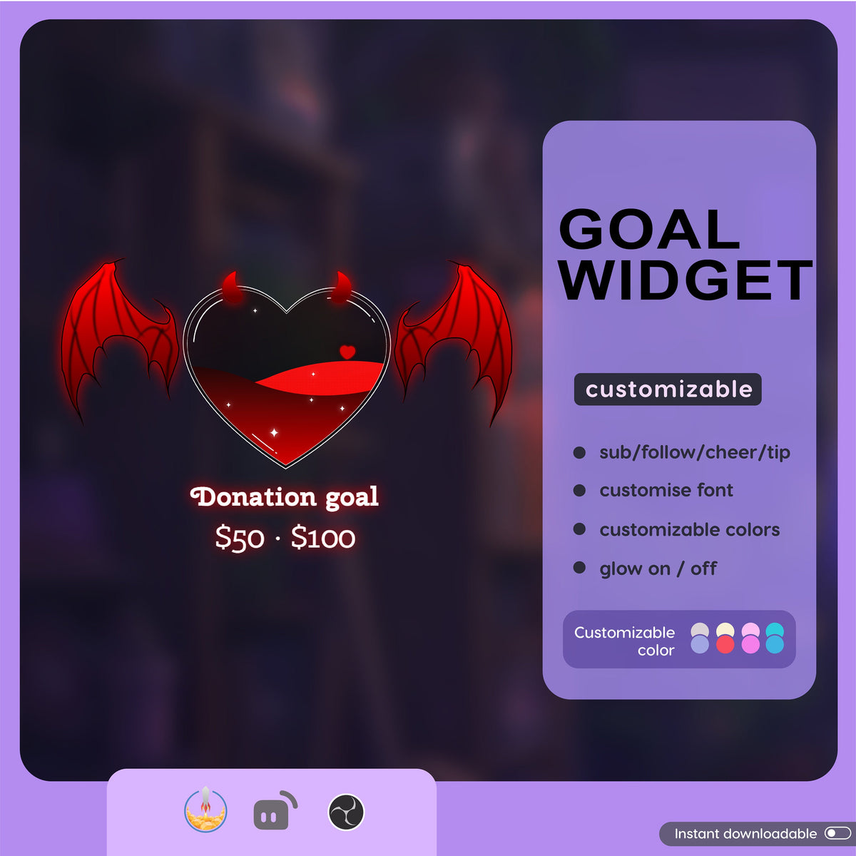 Halloween Devil & Angel Goal Widget
