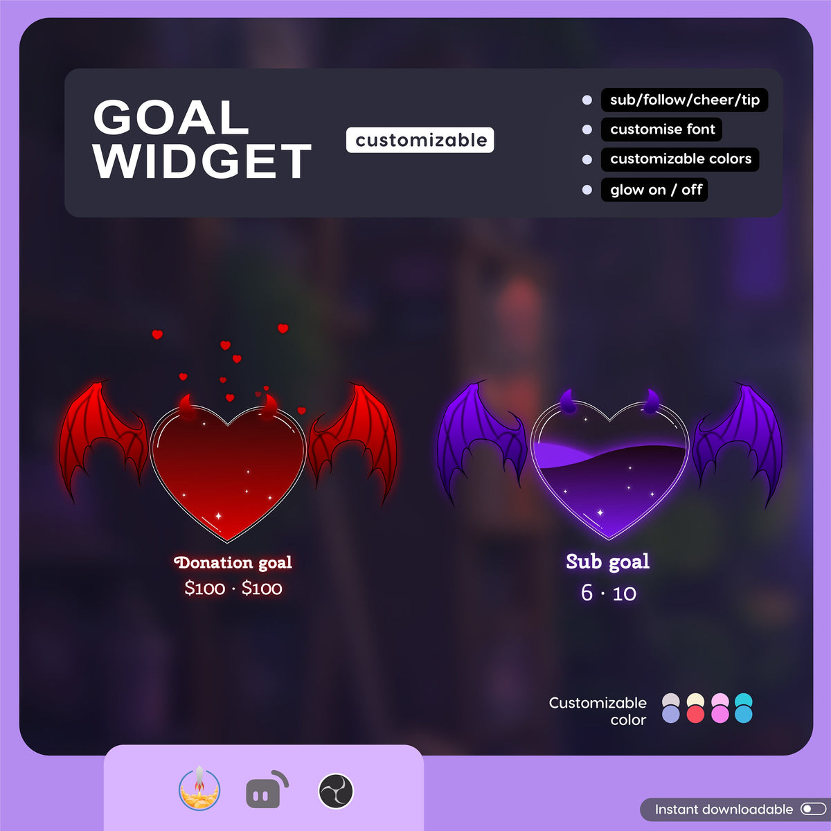 Halloween Devil & Angel Goal Widget