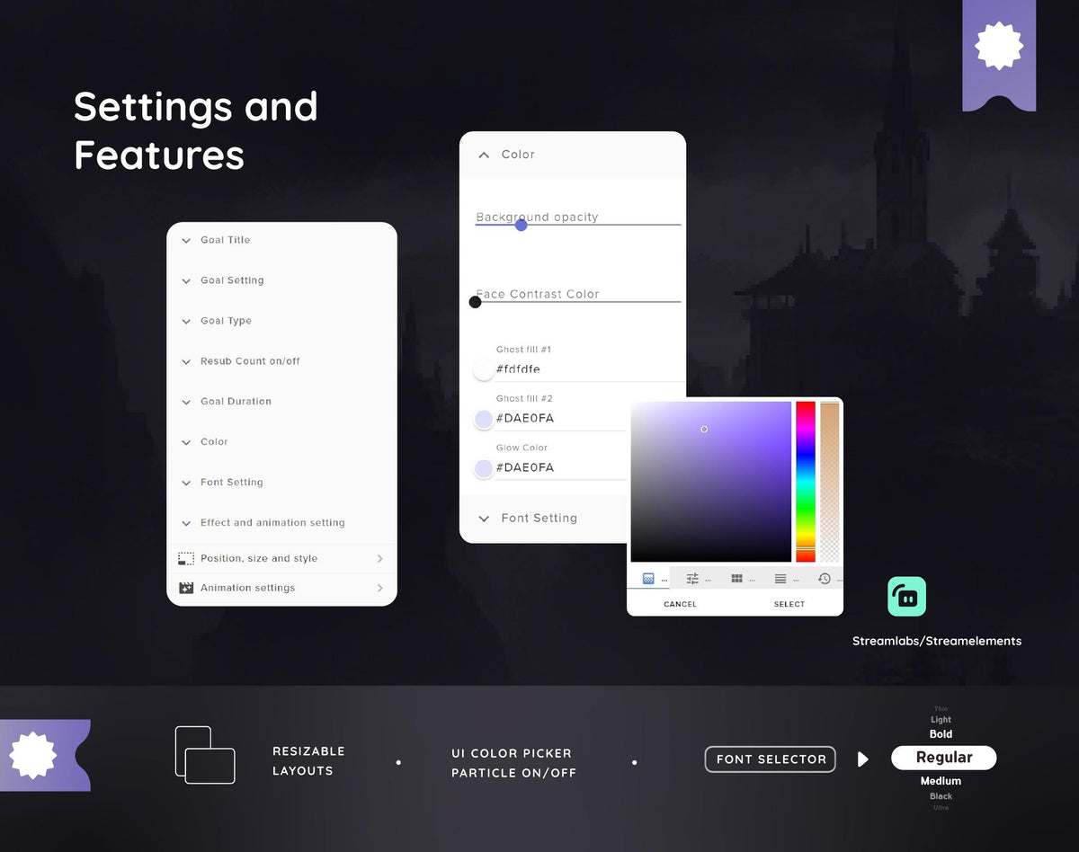 Ghost Cat Goal Widget for Twitch - Streamlabs & Streamelements