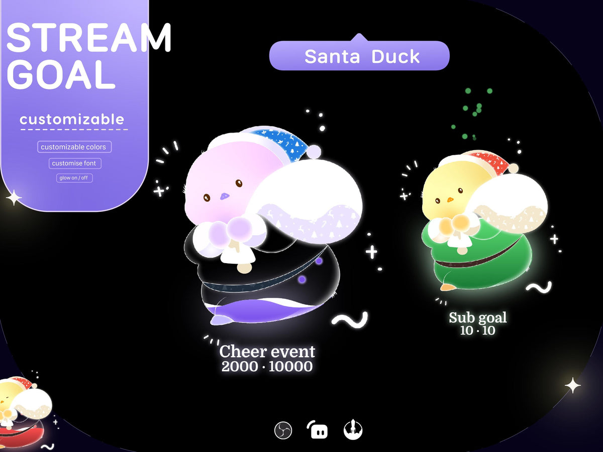 Santa Duck Stream Goal Widget | Streamlabs, Streamelements