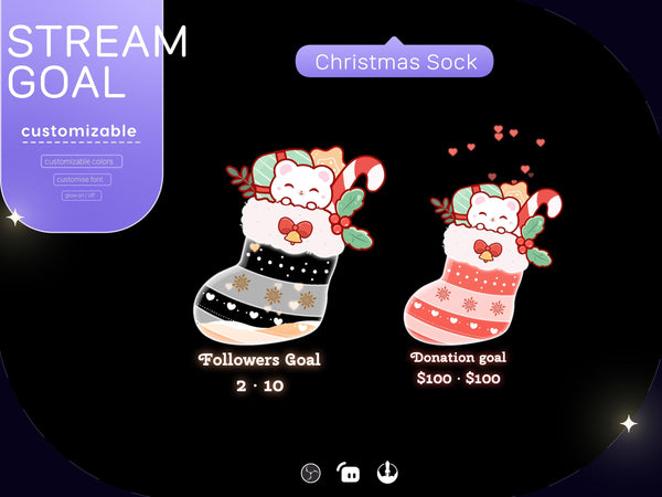 Christmas Sock Stream Goal Widget | Streamlabs, Streamelements