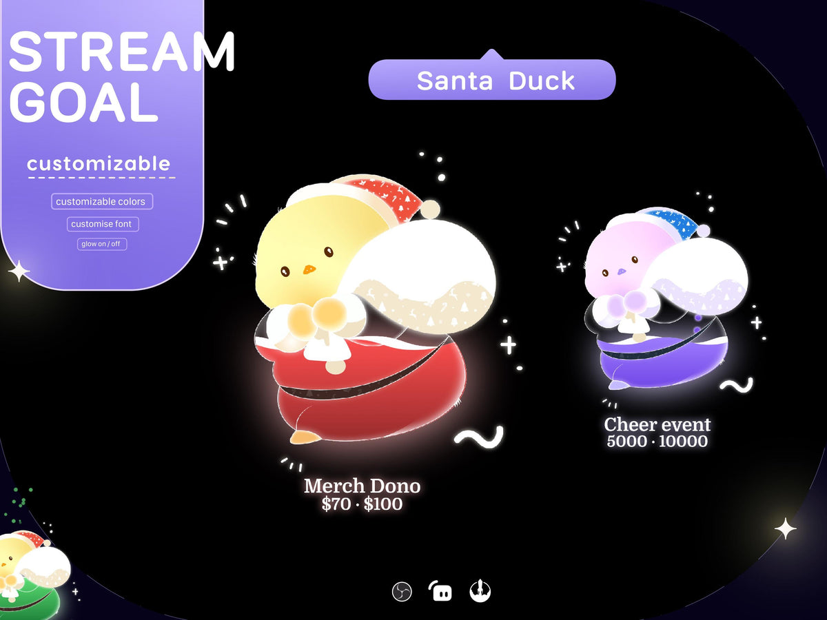 Santa Duck Stream Goal Widget | Streamlabs, Streamelements