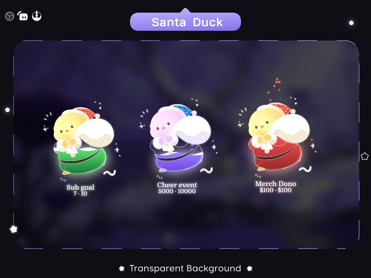 Santa Duck Stream Goal Widget | Streamlabs, Streamelements