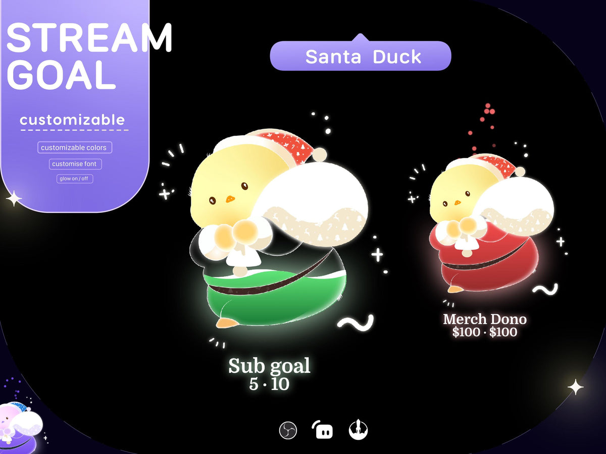 Santa Duck Stream Goal Widget | Streamlabs, Streamelements