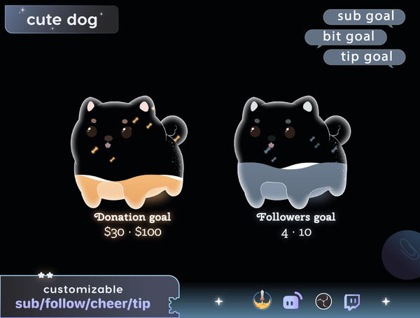 Customizable Dog Liquid Goal Widget (Digital Download)