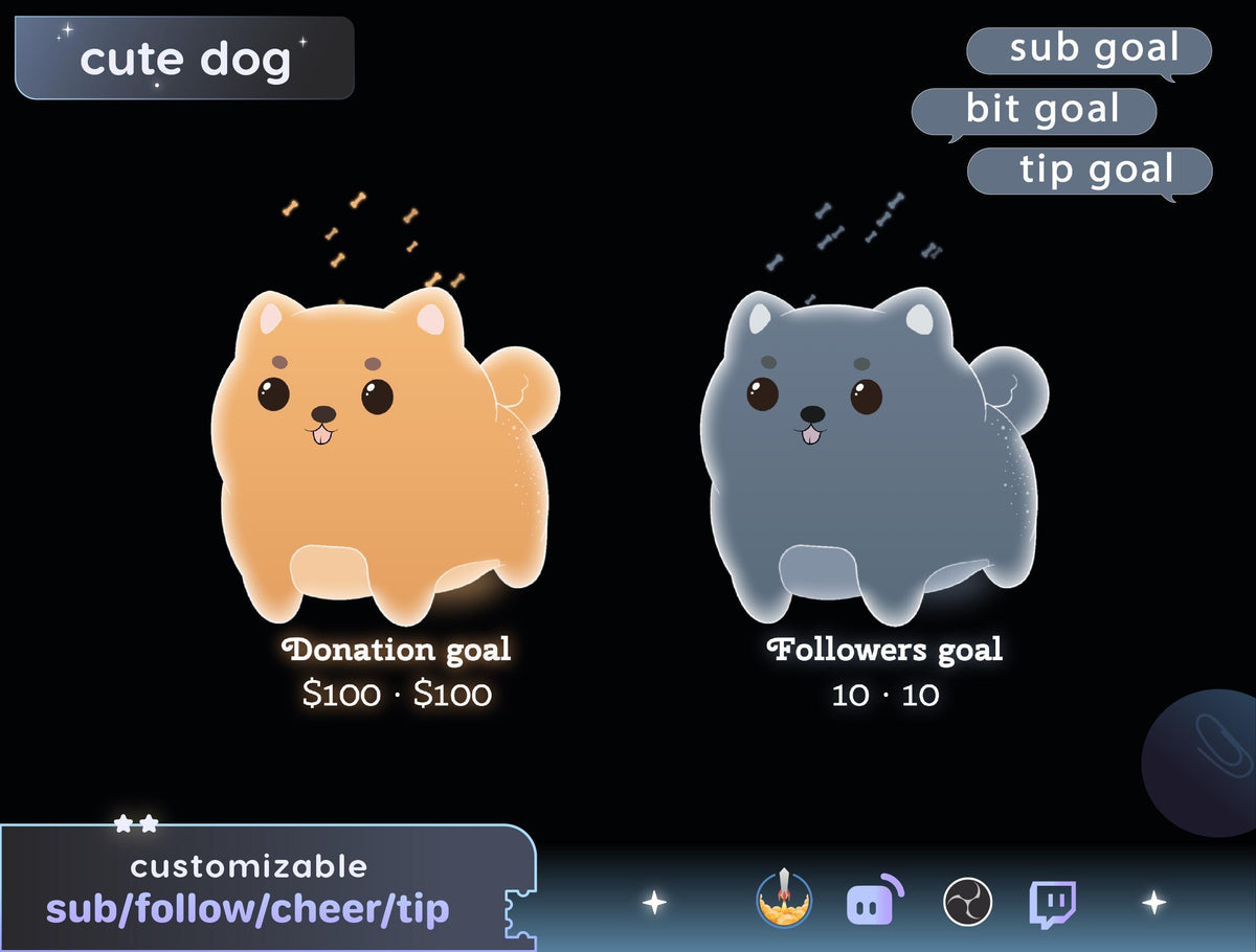 Customizable Dog Liquid Goal Widget (Digital Download)
