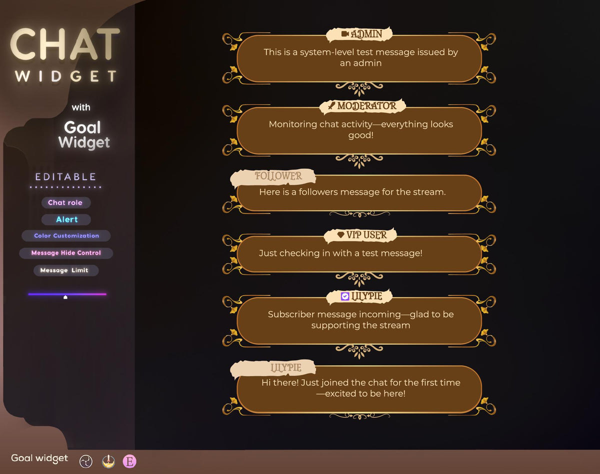 Classical Nature Theme Twitch Chat Overlay (StreamElements) (Digital Download)