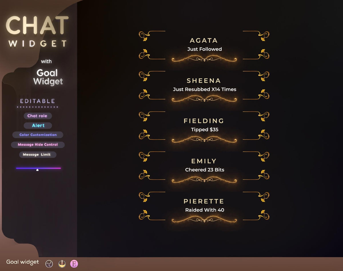 Classical Nature Theme Twitch Chat Overlay (StreamElements) (Digital Download)