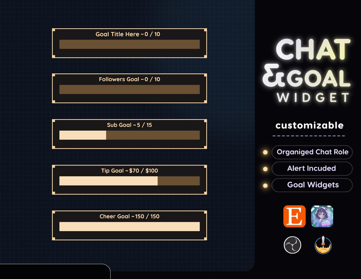 Minimal Line Twitch Chat Widget • With Pronouns & Alerts (StreamElements)