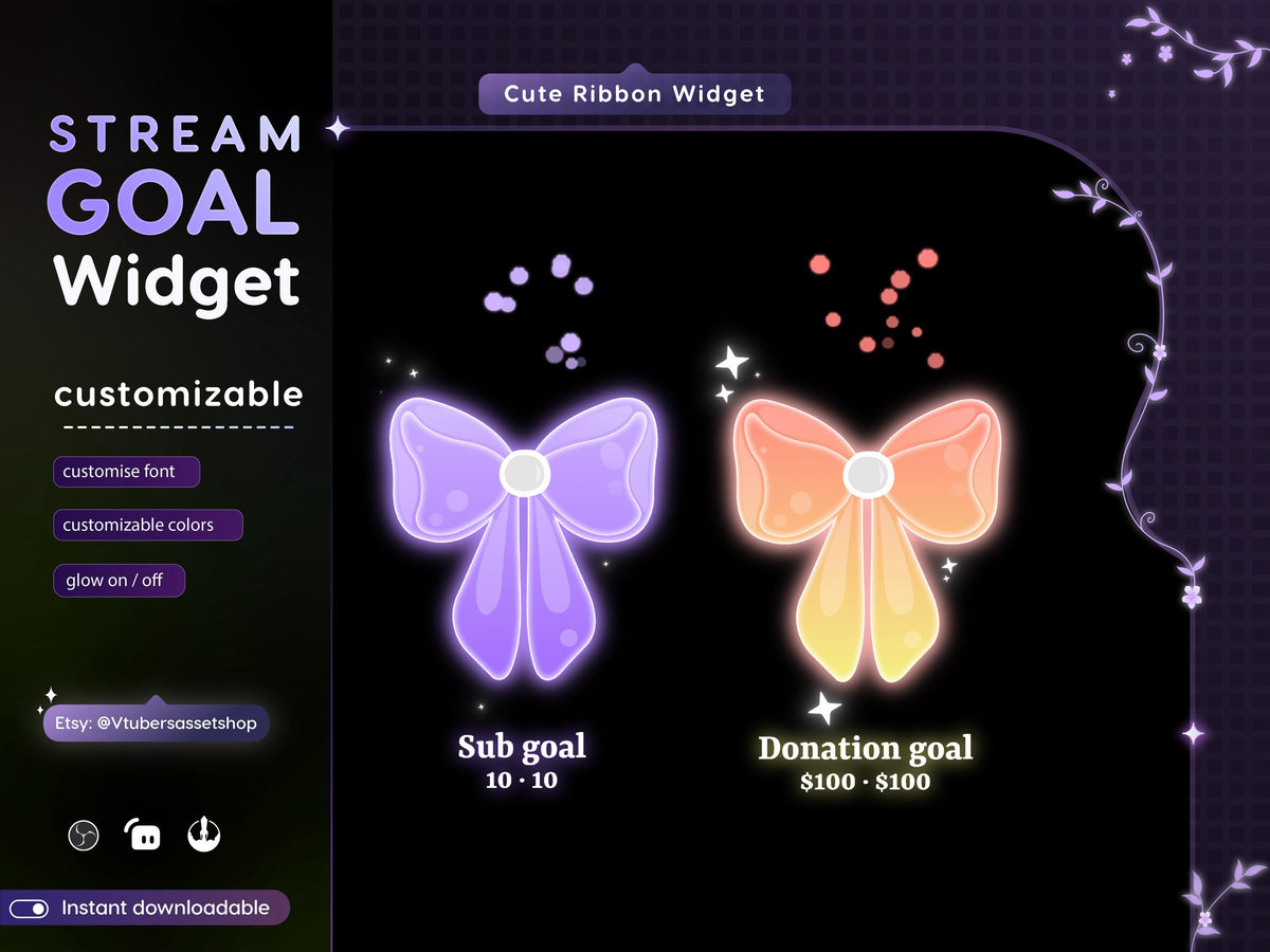 Ribbon Twitch Stream Widget | Streamlabs & Streamelements
