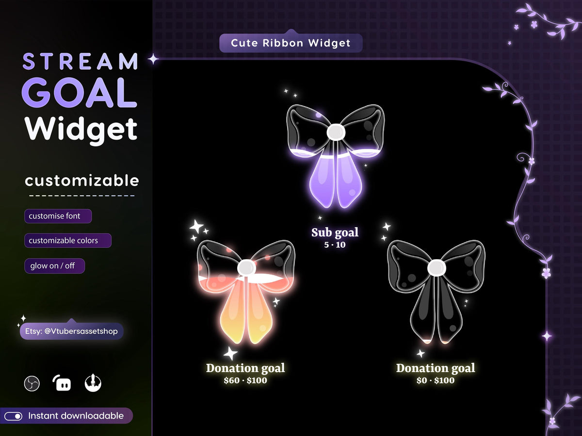 Ribbon Twitch Stream Widget | Streamlabs & Streamelements