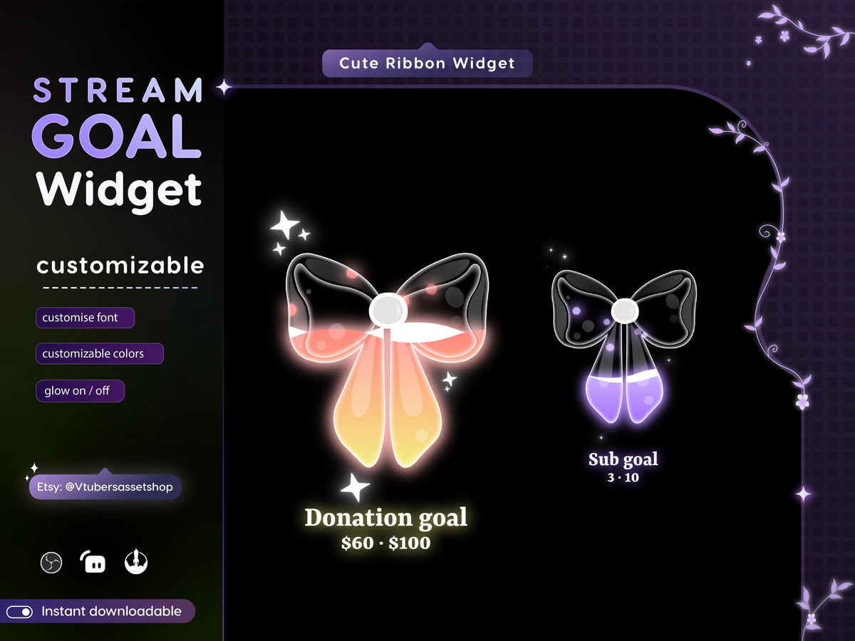 Ribbon Twitch Stream Widget | Streamlabs & Streamelements