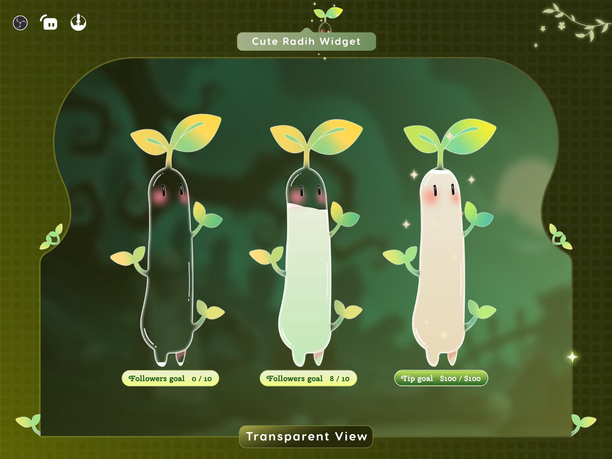 Radish Twitch Goal Widget | Stream Overlay (Digital Download)