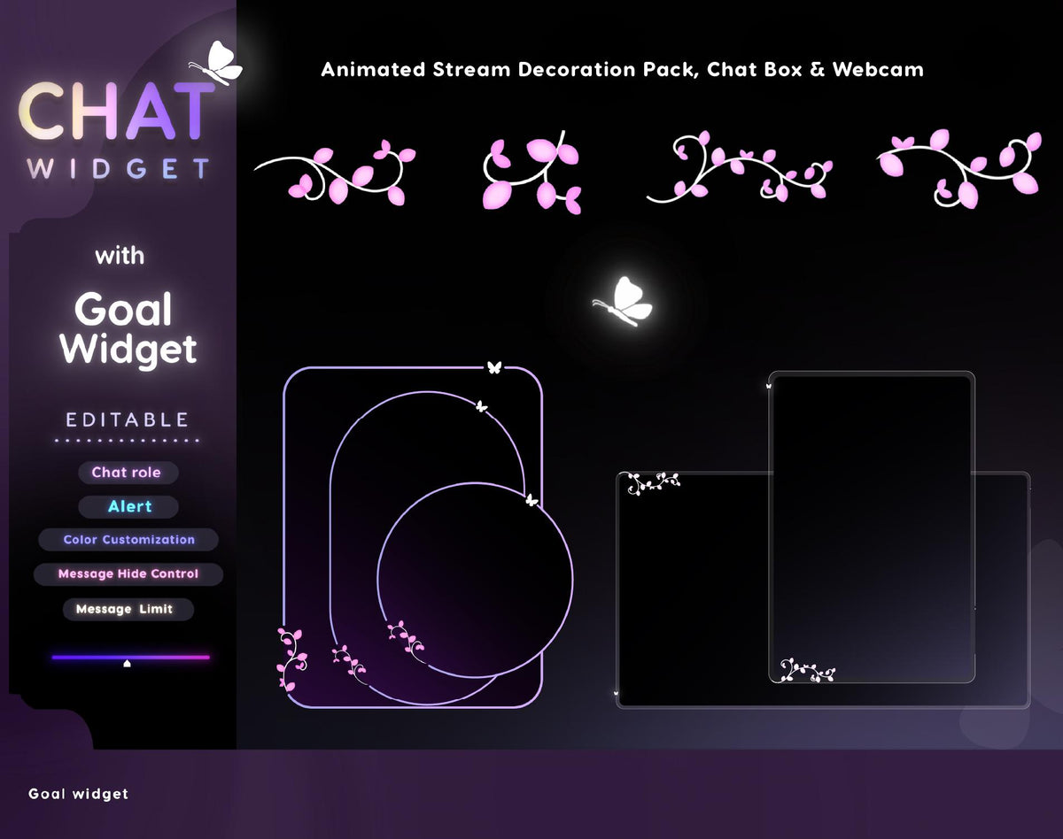 Celestial Twitch Chat Widget - StreamElements, Starry Theme (Digital Download))