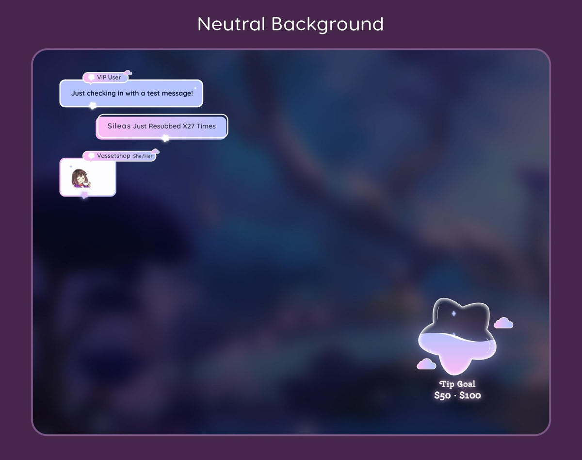 Gradient Twitch Chat Widget - Stream Alerts & Goal Tracker (Digital Download)
