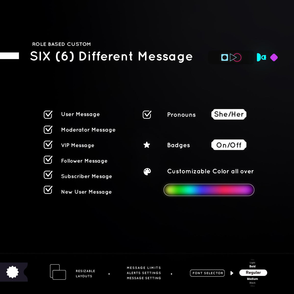 K-Drama Survival Game-Neon-Retro-Chat-Widget-Streamelement-twitch-chat-widget