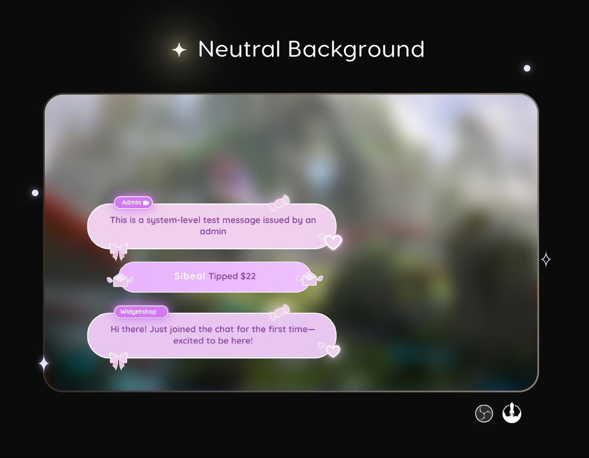 Pastel Animated Chat Widget | StreamElements, Goal, VTuber Overlay