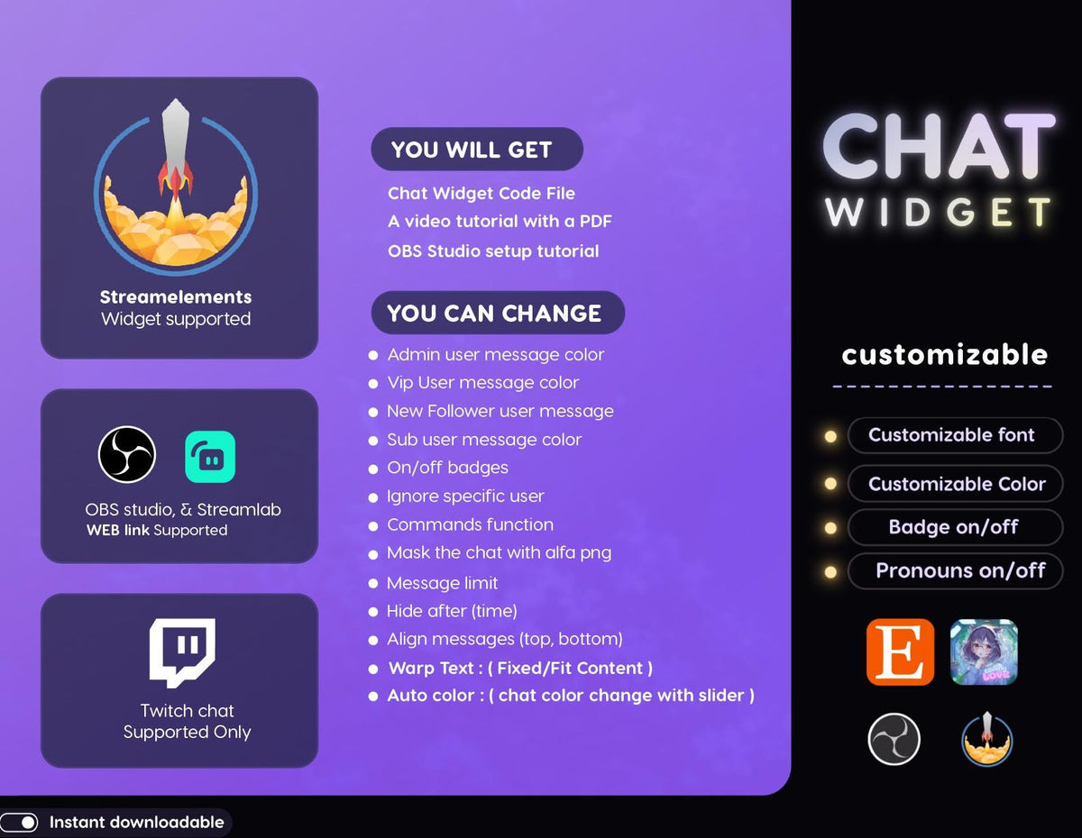 Spooky Ghost Chat Widget | Twitch StreamElements Animated Horror Stream Overlay | VTuber Streamer