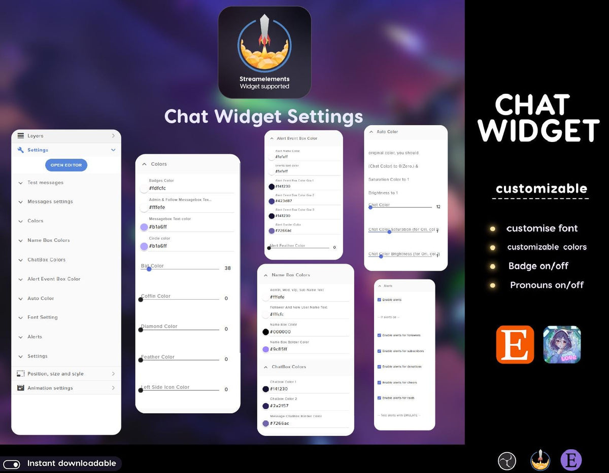 Halloween Skull Ghost Twitch Chat Widget – Customizable Stream Overlay (Digital Download)