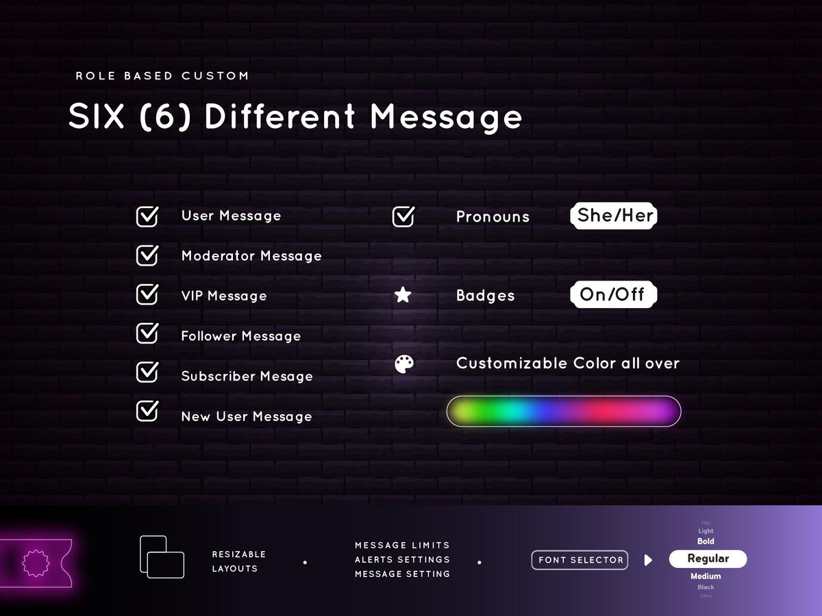 Halloween Twitch Chat Widget: Spooky Neon Theme (StreamElements) (Digital Download)