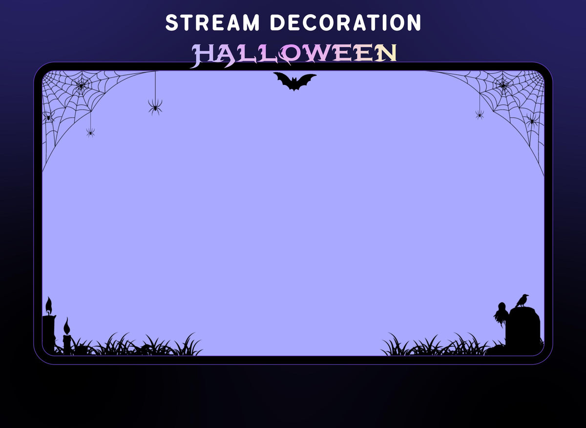 Halloween Stream Decoration Package | Animated Spider Web, Creepy Bat | Discord Avatar Decoration | Twitch OBS