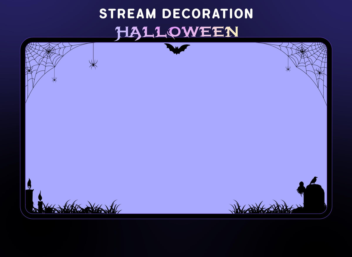 Halloween Stream Decoration Package | Animated Spider Web, Creepy Bat | Discord Avatar Decoration | Twitch OBS