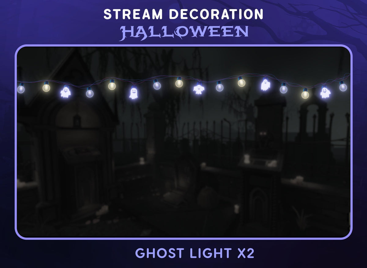 Halloween Spooky Decoration Pack | Twitch OBS Animated Bat Pumpkin Overlay | VTuber Streamer Asset