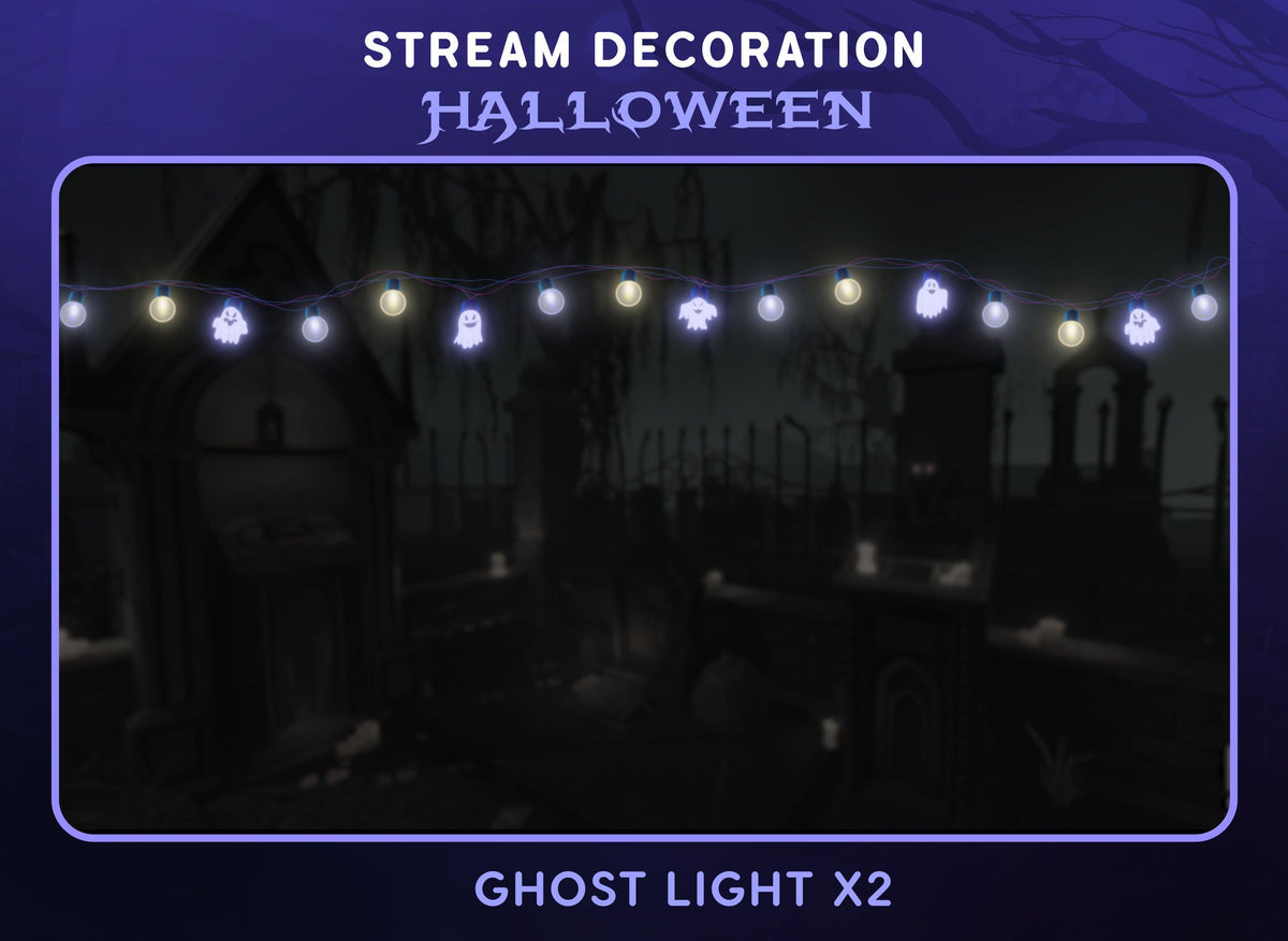 Halloween Spooky Decoration Pack | Twitch OBS Animated Bat Pumpkin Overlay | VTuber Streamer Asset