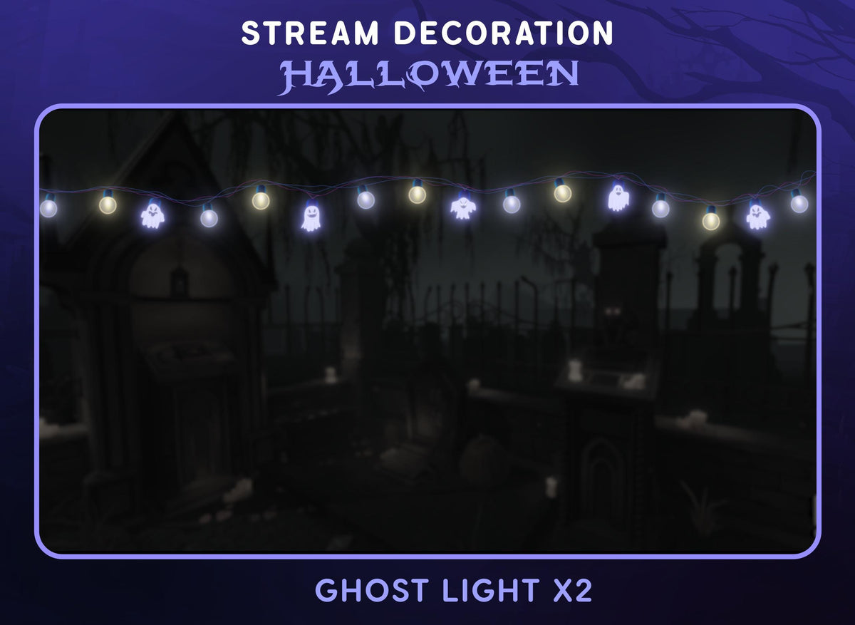 Halloween Spooky Decoration Pack | Twitch OBS Animated Bat Pumpkin Overlay | VTuber Streamer Asset