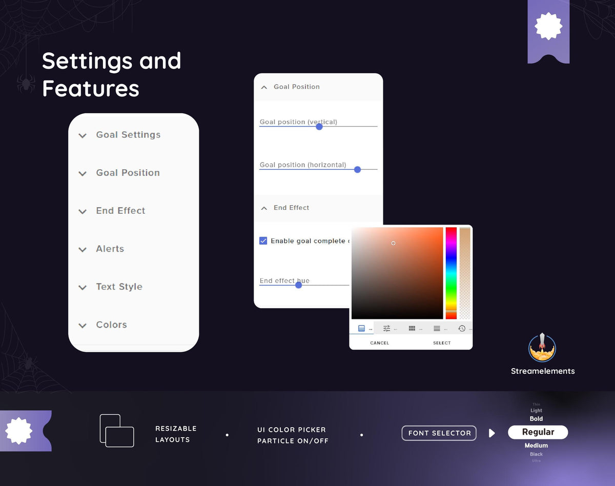 Halloween Ghost Stream Goal Widget: Customizable Streamelements Only