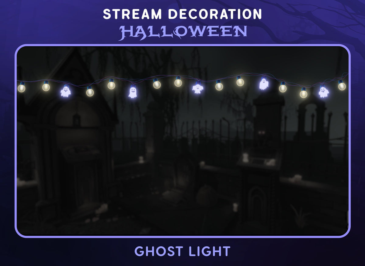 Halloween Spooky Decoration Pack | Twitch OBS Animated Bat Pumpkin Overlay | VTuber Streamer Asset
