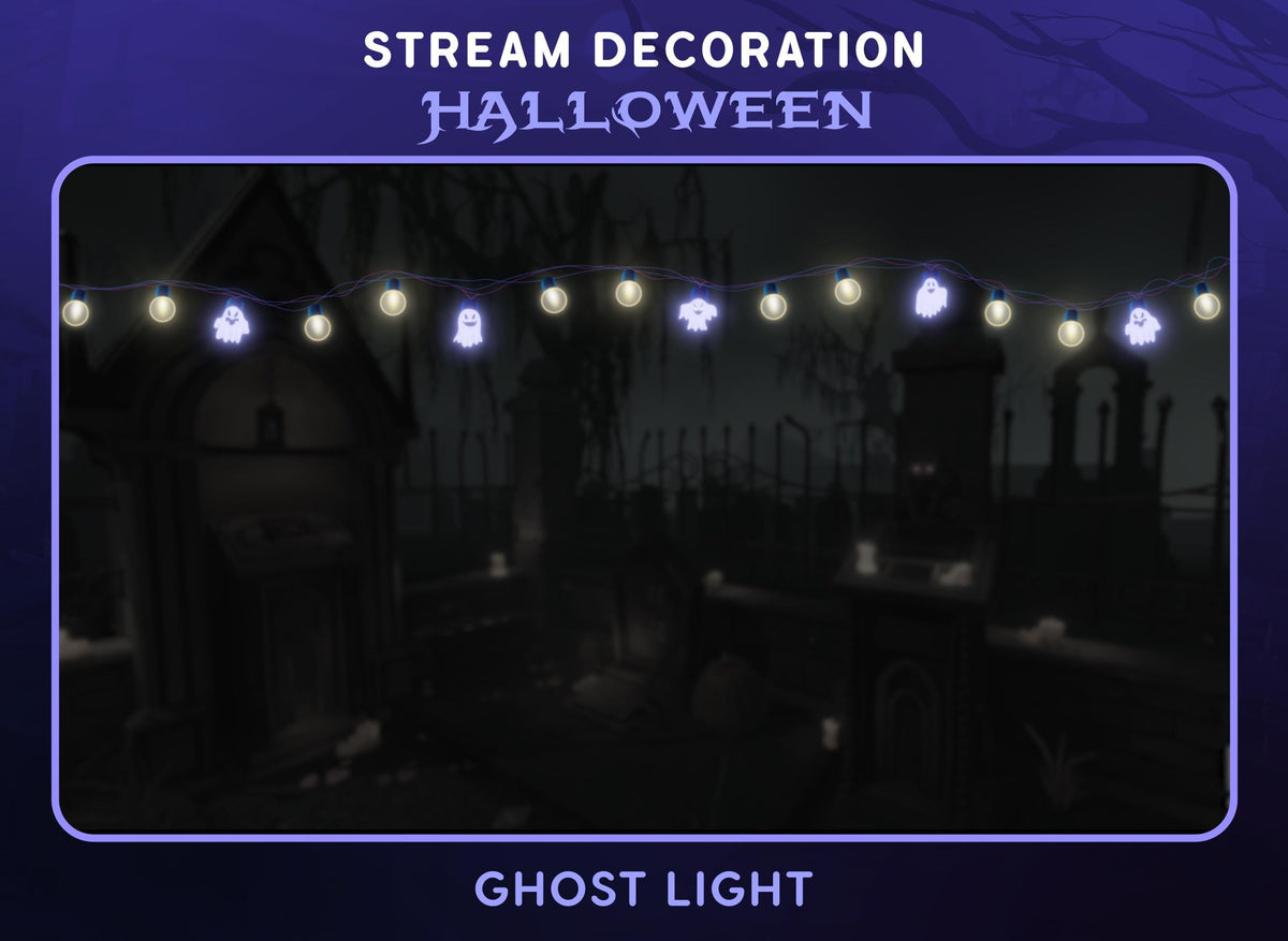 Halloween Spooky Decoration Pack | Twitch OBS Animated Bat Pumpkin Overlay | VTuber Streamer Asset