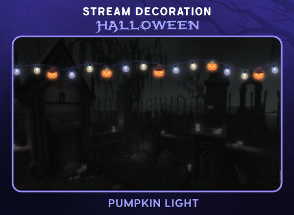 Halloween Spooky Decoration Pack | Twitch OBS Animated Bat Pumpkin Overlay | VTuber Streamer Asset