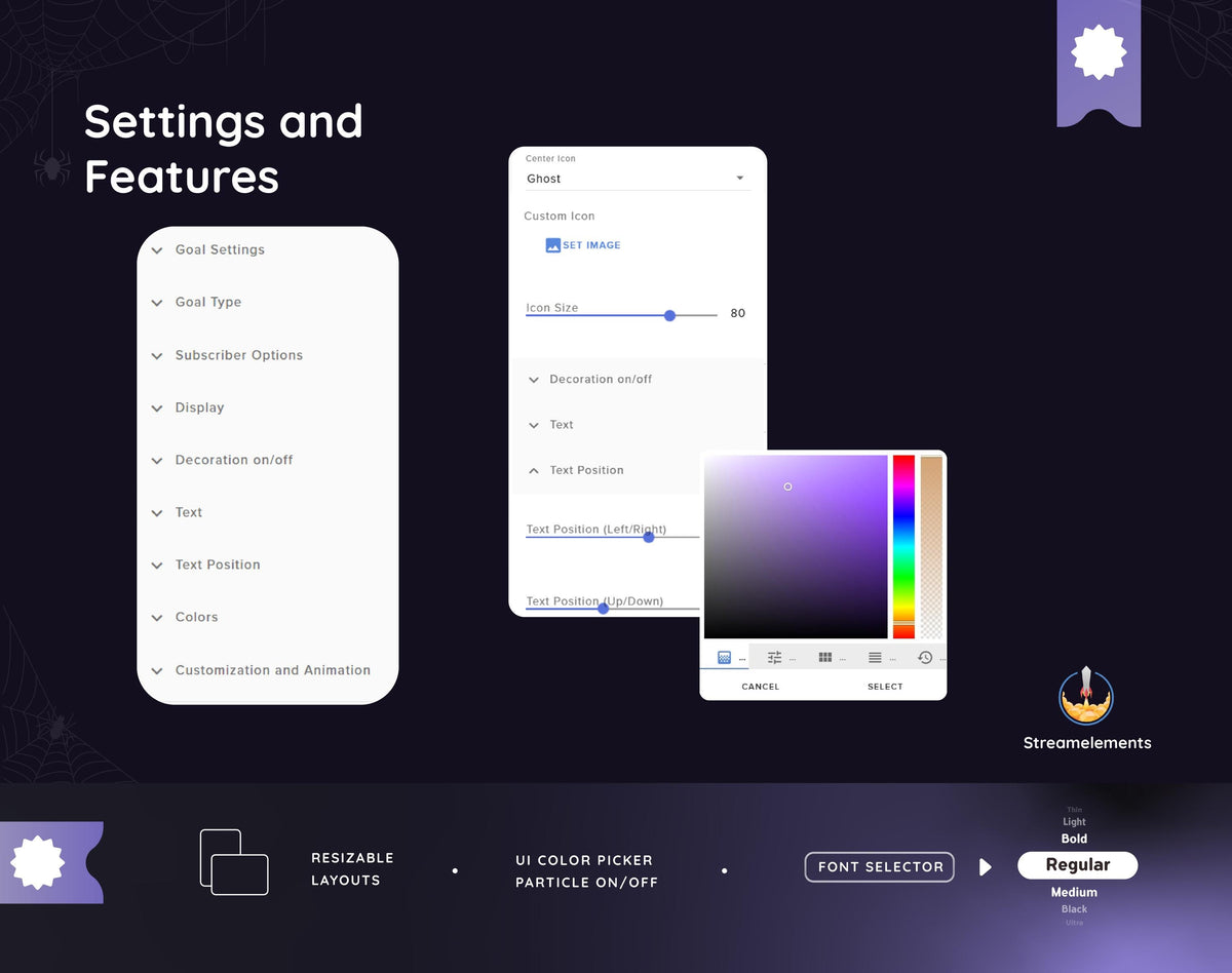 Halloween Ghost Goal Widget: StreamElements OBS Themes