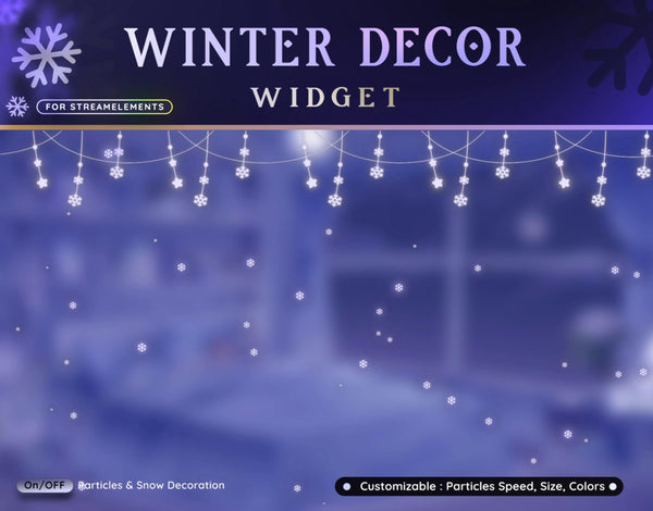 Winter Snowfall Overlay Widget: Animated Looping Video (PDF Instructions)