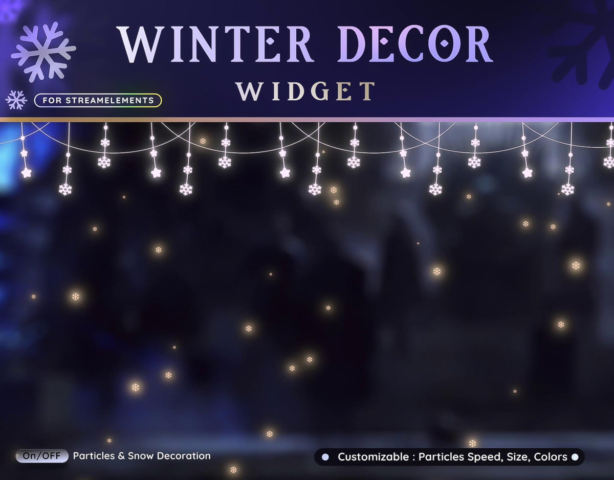 Winter Snowfall Overlay Widget: Animated Looping Video (PDF Instructions)